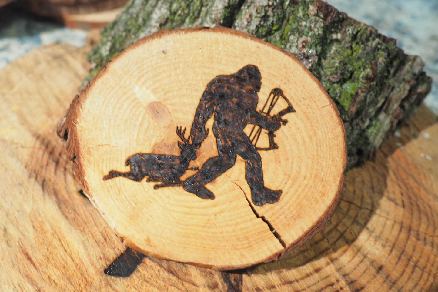 "Bigfoot's Got a Buck" Coasters - 4pc