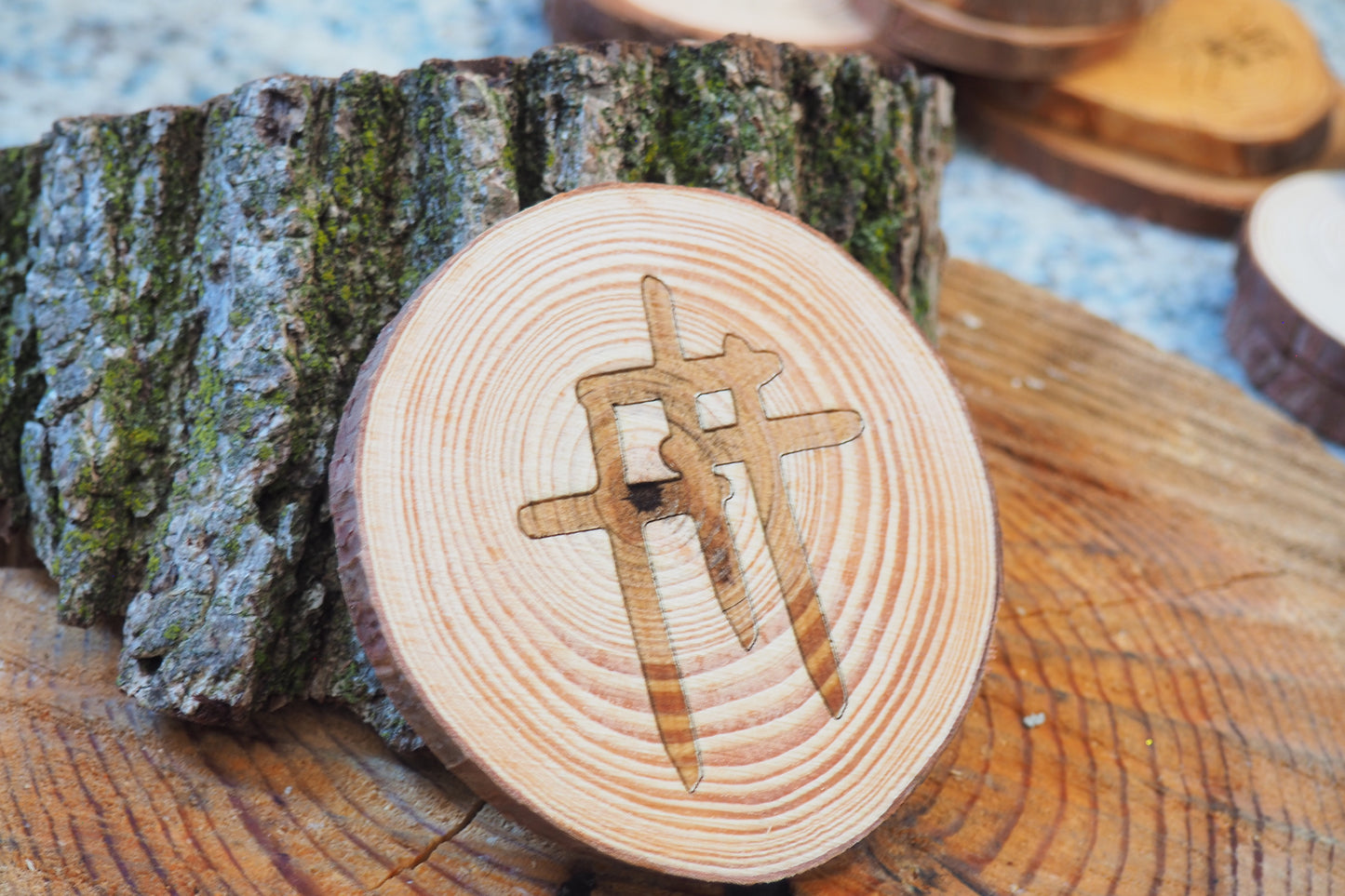 "Three Crosses" Coasters - 4pc