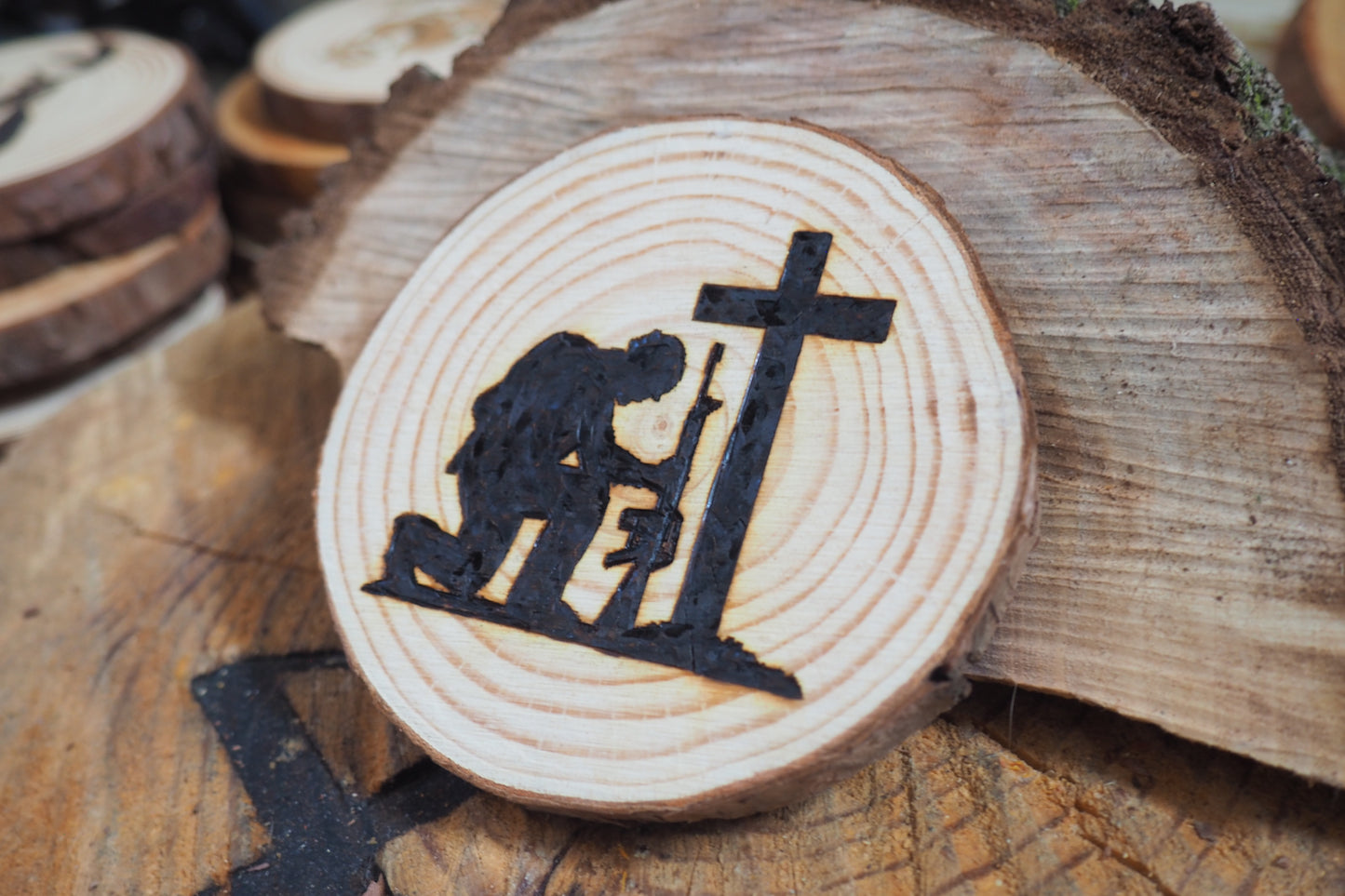 "Kneeling at the Cross" Coasters - 4pc