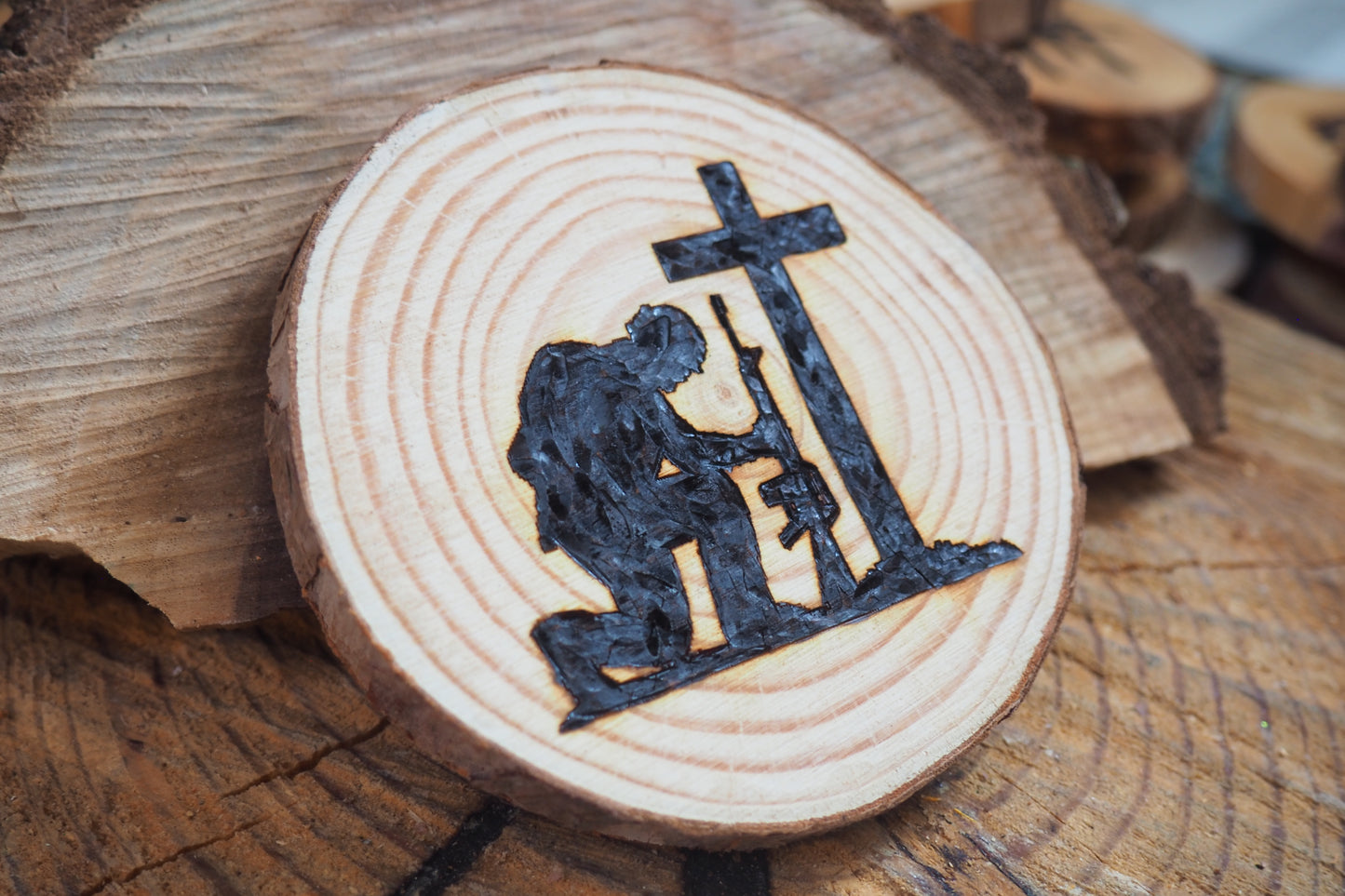 "Kneeling at the Cross" Coasters - 4pc